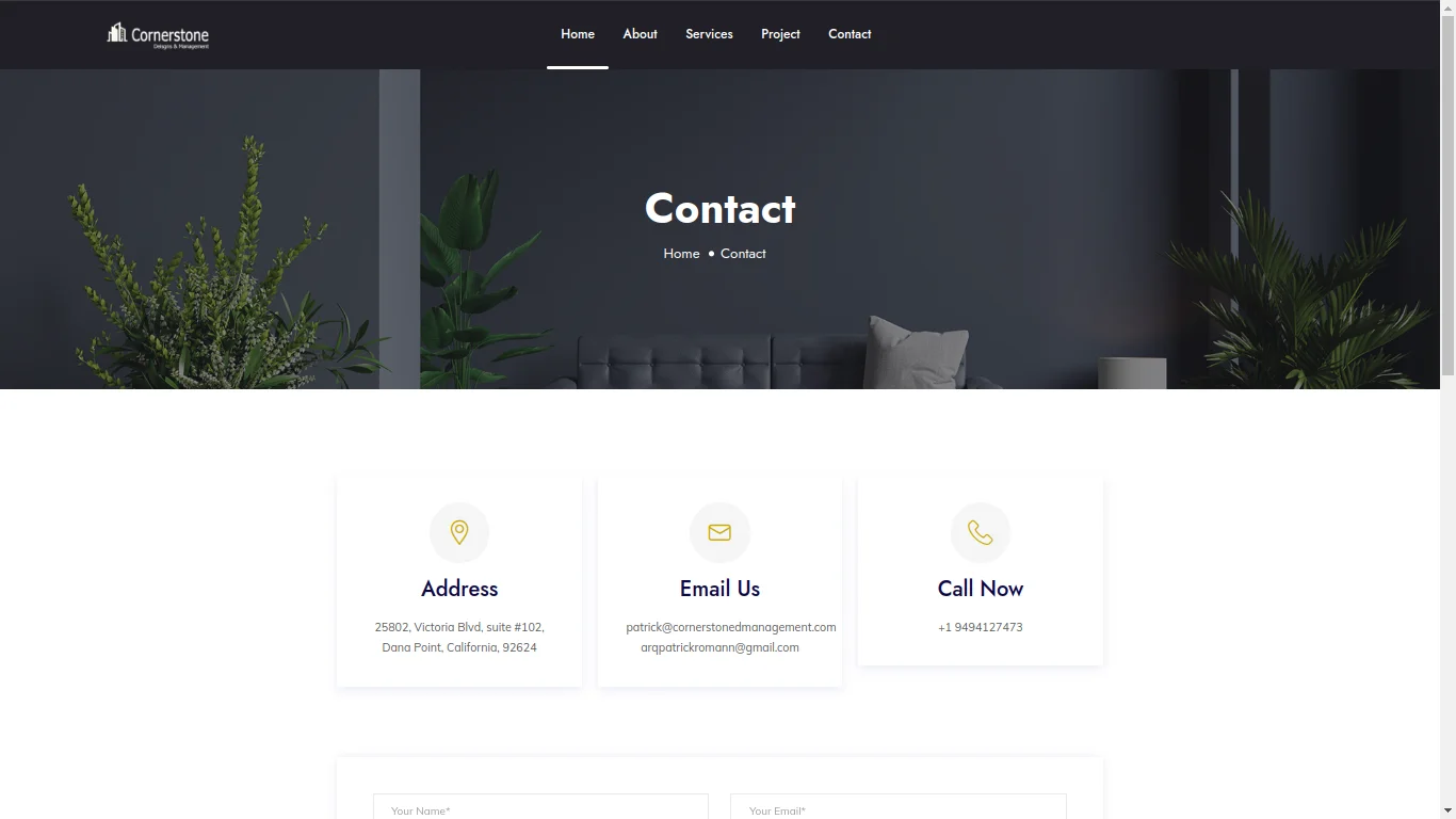 Cornerstone Deisgns & Management